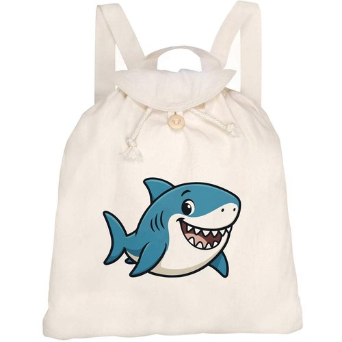 Happy shark canvas - 'happy, rucksack