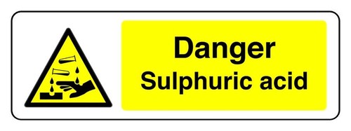 Danger sulphuric acid - -, safety