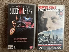 Stephen King - 2 x VHS Cassettes - Pet Sematary & Sleepwalkers