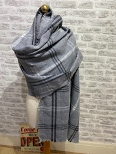 Primark grey tartan scarf wrap