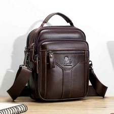 Men's crossbody bag, fashionable leather bag, trendy retro men's shoulder bag