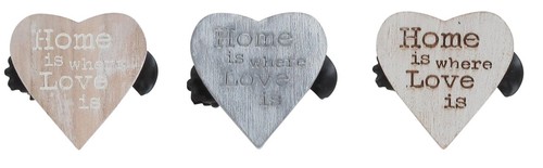 Set wooden heart curtain - set,