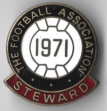 The Football Association Enamel Steward Badge 1971