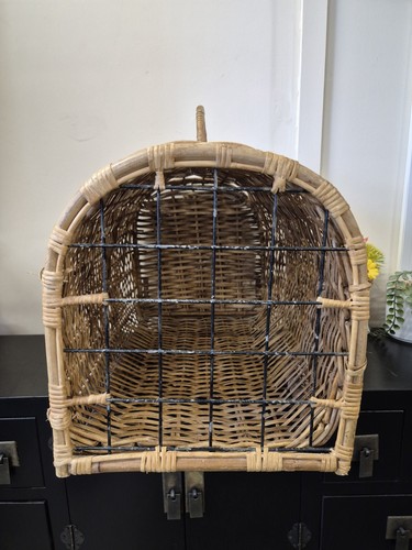 Vintage wicker pet carrier - pet,