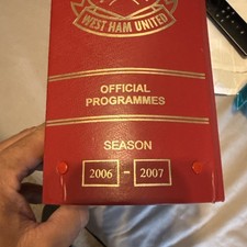 Complete West Ham United home programmes 2006/07 League And Cups in binder 