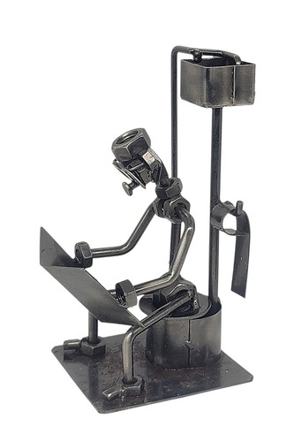 Nut bolt metal - sculpture, on