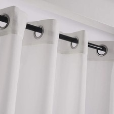 pair of sheer voile RING top (plain cotton-ivory, 56" wideX108 drop(W142cmXH274c