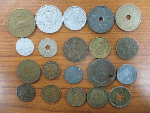 Old foreign coin - old, coins
