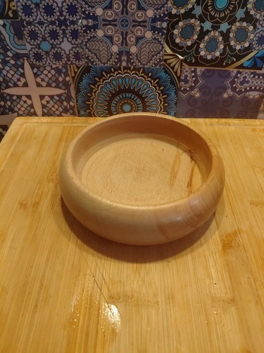 Hand turned wooden - turned, bowl