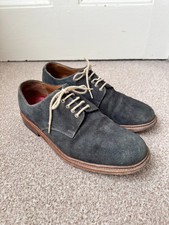 Grenson grey blue suede derby - grenson,