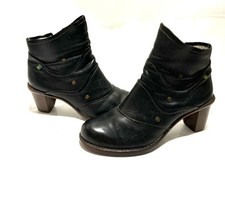 El NaturaLista Leather Black Leather Caminar Por La Vida Ankle Boots Uk 8