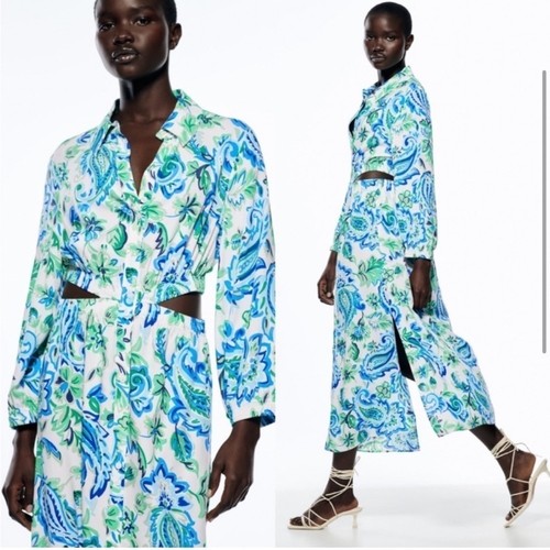 Nwt women zara blue green - nwt,