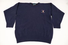 Glenmuir Lambswool Golf Jumper Large Navy Vintage 90s Style