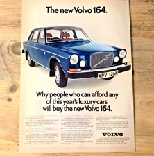 VOLVO 164 1970s - FRAMEABLE COLLECTIBLE ORIGINAL CLASSIC CAR ADVERT
