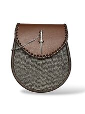 Men's Scottish Brown Tweed Pin