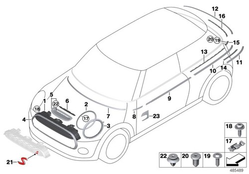 Mini genuine left headlight - mini,