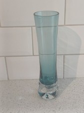 Vintage Aqua blue vase, Clear