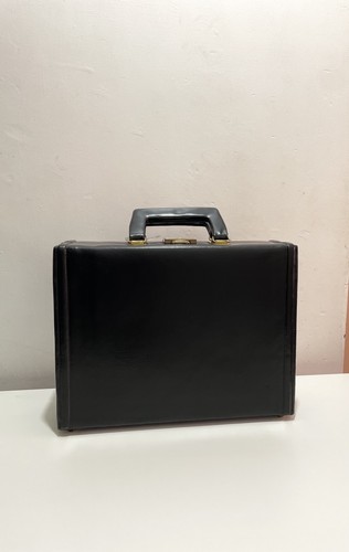 Vintage leather attache - leather, case