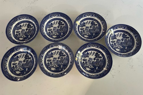 Set churchill blue willow - 7,