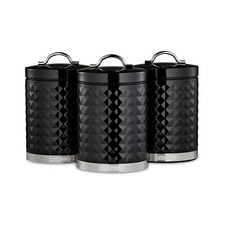 GEEPAS Canisters Set Kitchen Storage Container Tea Coffee Sugar Airtight 1.3L 