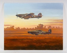 Oil Painting RAF Hurricanes