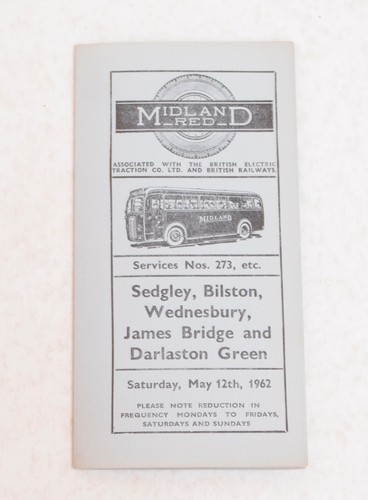 Bus coach timetable handbill - coach,