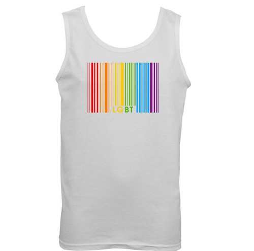 Lgbt barcode mens gay vest - mens,