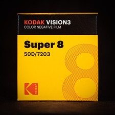 Kodak VISION3 Super 8 8mm Color Negative Film (50D/7203)