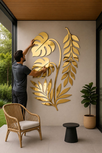Large tropical leaf acrylic - large,