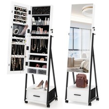 Mobile mirror jewelry cabinet - mirror,