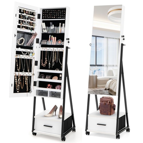 Mobile mirror jewelry cabinet - mobile,