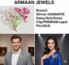 Brooch LUXURY Silver DIAMANTE