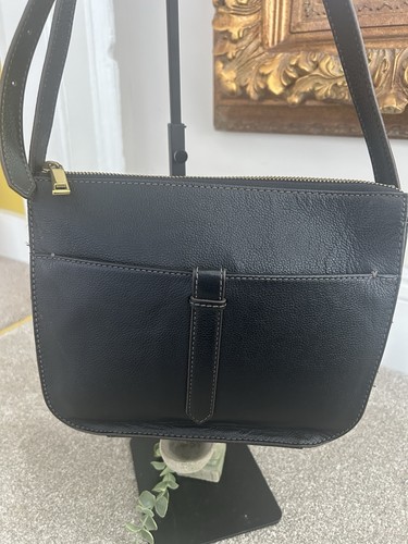 Fossil black leather - black, crossbody