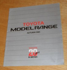 Toyota Brochure 1985 Celica Supra MR2 Mk1 Camry Corolla GT Coupe Land Cruiser