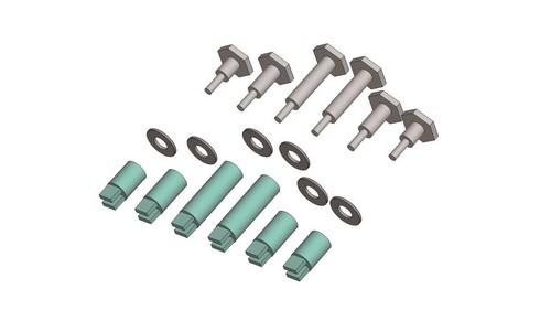 Piko silver crank - crank, pins