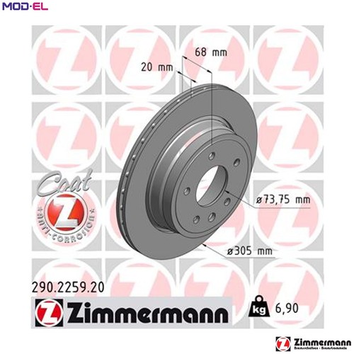 Brake disc 290 - 2x, 290.2259.20