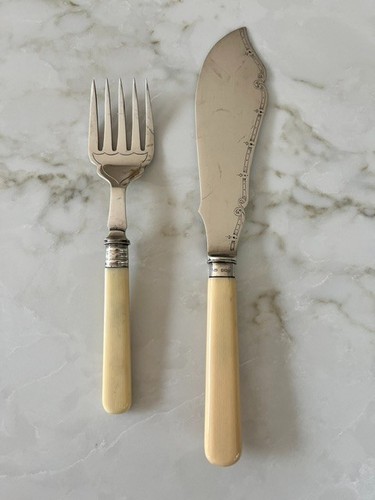 Sterling silver fish - , serving