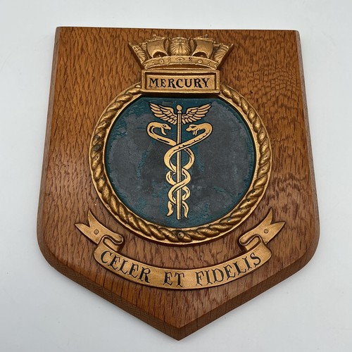 Vintage wooden metal shield - metal,