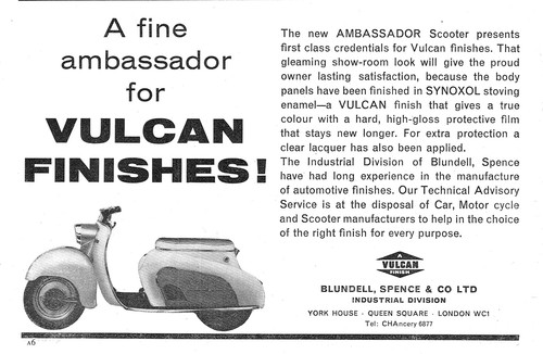 1960s motor cycle advert for - motor,