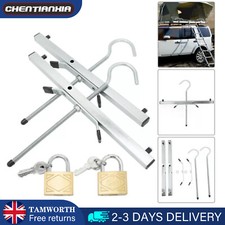 Heavy Duty Ladder Roof Rack Clamp Clamps 2 Locks Lockable Safe Ladders NEW UK