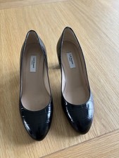 L K Bennett Black mock croc