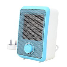 Fan Heater Portable Mini Ceramic With 3 Setting BLUE t Warm Air Tower 600W