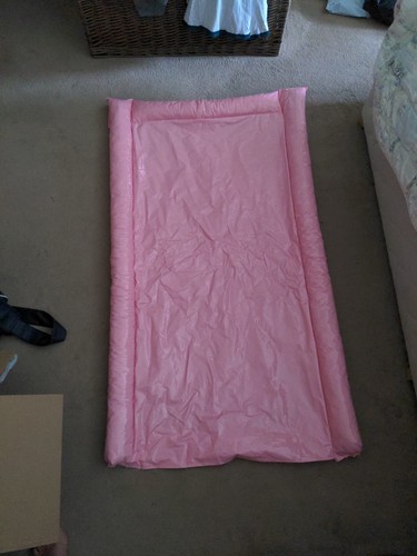Pink firm plastic changing mat - firm,