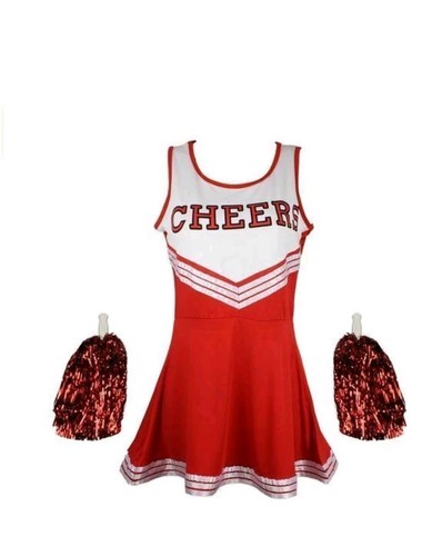 Cheerleader dress and pompoms - dress,