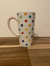 Whittard of Chelsea Hand Painted Mug Tall Latte Spotted Multicoloured Tea Coffee