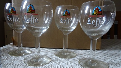 Leffe half pint glasses - leffe,