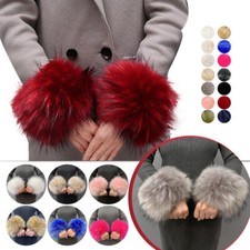 Ladies Faux Fox Fur Cuffs