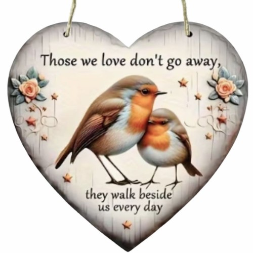Robin memorial heart plaque - robin,