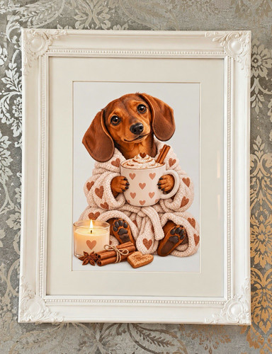 Dachshund puppy wall art - dachshund,