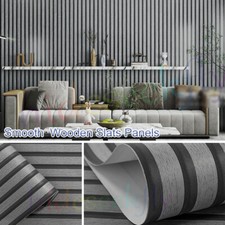 Yellow Gold Thick Horizontal Stripe Wallpaper Embossed Shimmer Living Room Decor